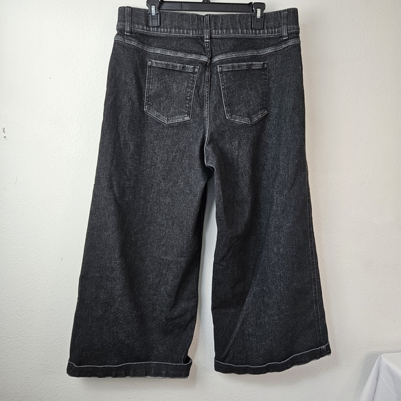SPANX 20521Q Wide Leg Denim in Charcoal Pull-on Stretch Jeans Size 2X - Picture 4 of 6